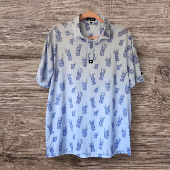 Bad Birdie | EUC Let’s Get Tiki Polo Golf Shirt Men’s L - Picture 1 of 6